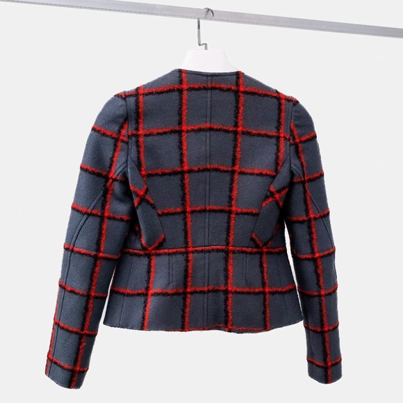 Christian Dior Windowpane Check Wool Jacket - Picture 2 of 11